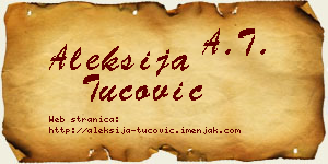 Aleksija Tucović vizit kartica